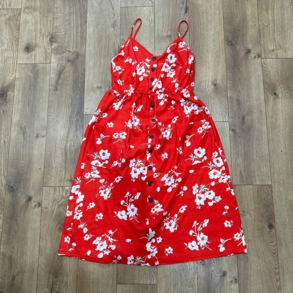 Dresses & Skirts - Red floral Dress large